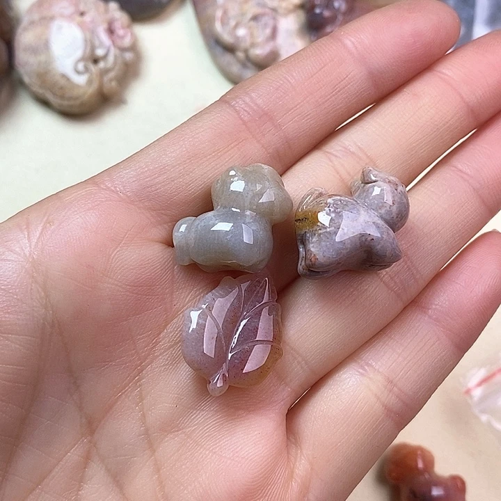 硅化玉颈饰未镶嵌蔷*