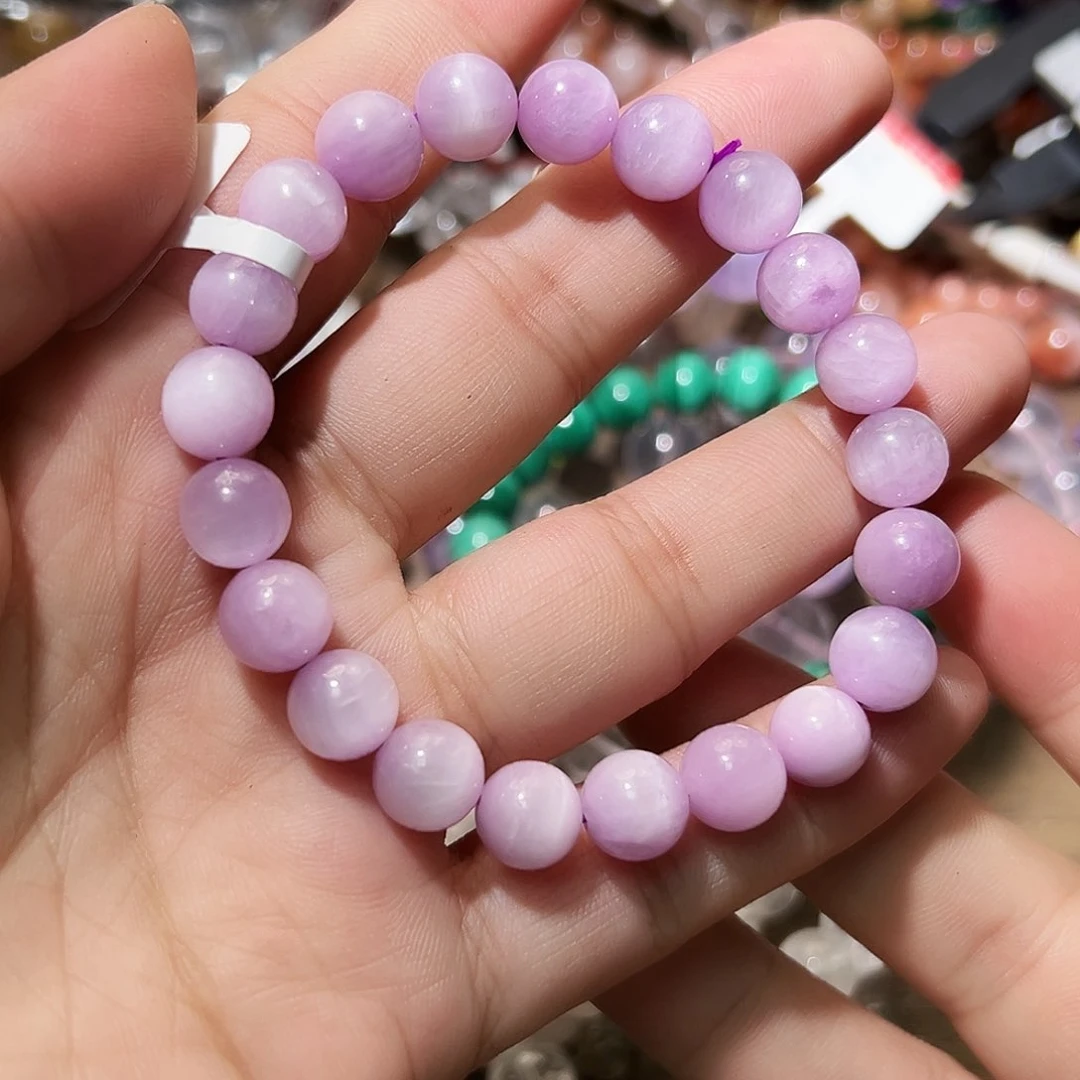 水晶手链未镶嵌紫锂辉9毫米