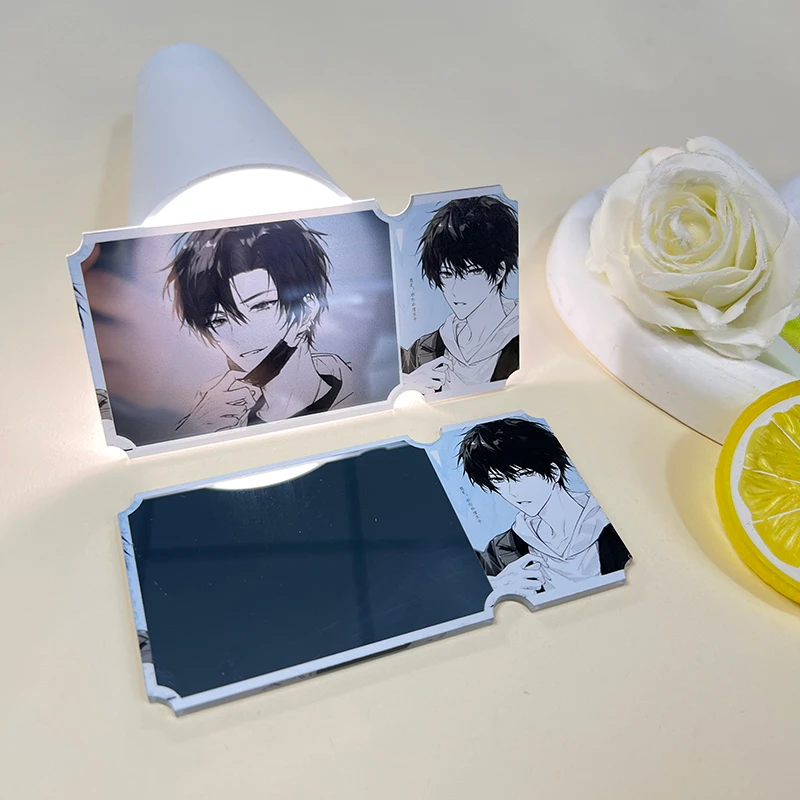 伪装学渣透镜便携式镜子谢俞贺朝周边亚克力票根镜中画应援礼物