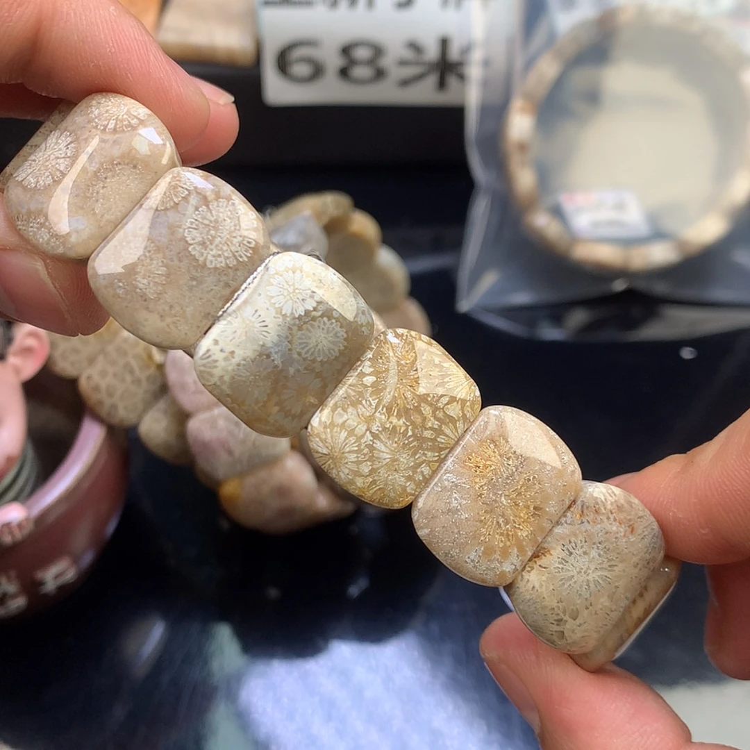 【闪购商品】硅化珊瑚（珊瑚玉）未镶嵌颈饰36号沙沙大花