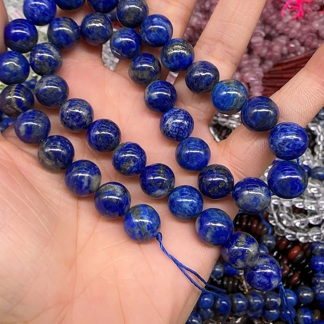 玛瑙/玉髓合金珠宝半成品青金10mm一条