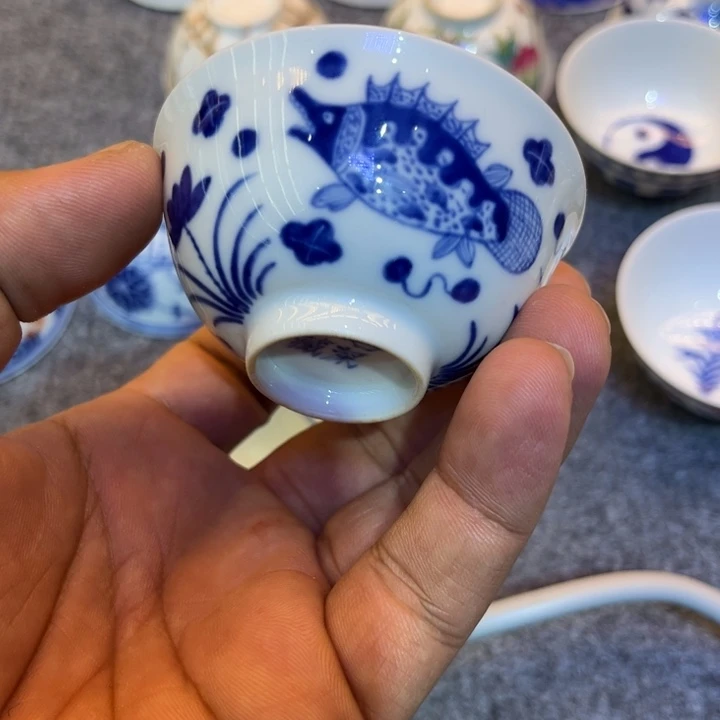 纯手绘精品盖碗杯