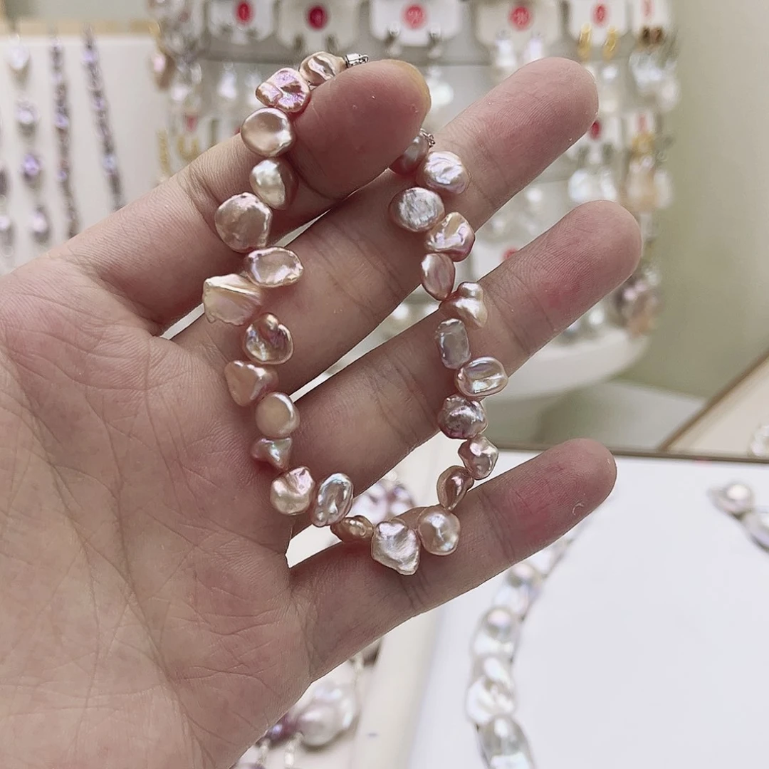 淡水珍珠银S925镶嵌颈饰