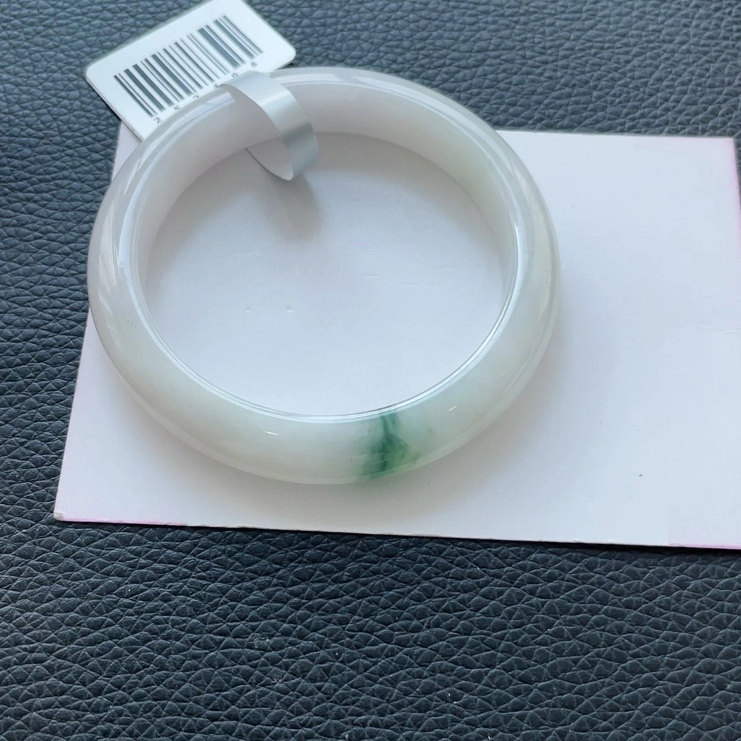 翡翠未镶嵌手镯29号54正圈有纹裂