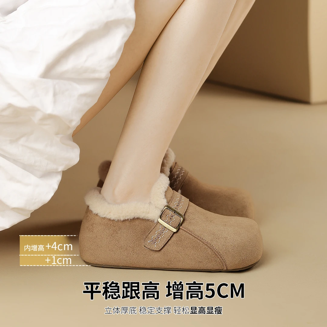 【FOXER】25新款秋冬加绒全包勃肯鞋通勤百搭舒适休闲女鞋-W