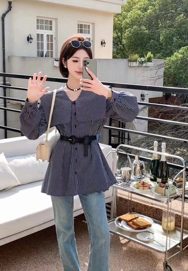 2025春季新款格子衬衫