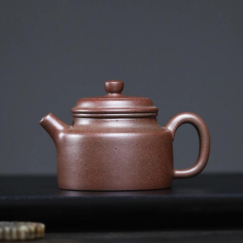 大吉羊柴烧 宜兴紫砂壶茶壶 原矿本山绿泥小德钟140ml庄勤英