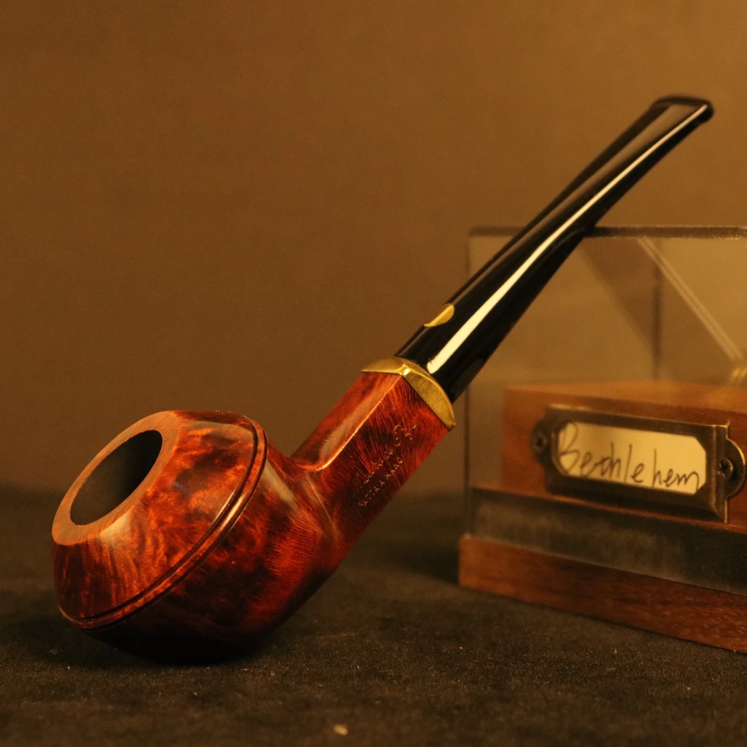 意大利马仕太阳神Gift Vip手工石楠木牛头烟斗纪念巴顿特别款