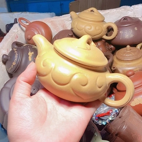 茶杯绿泥宜兴紫砂全手工制作清货批发