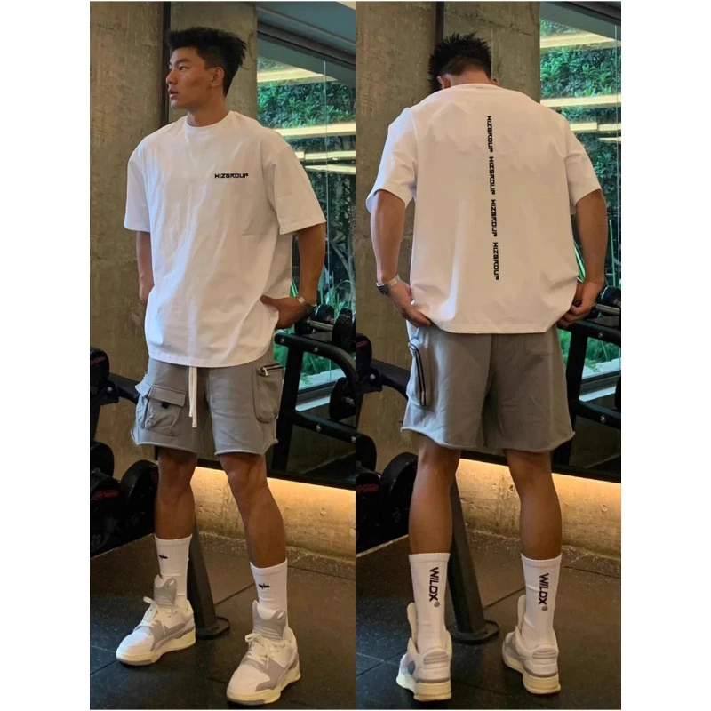 【特大码】夏季短袖纯棉韩风简约款T恤ins情侣200-280斤特大码男装