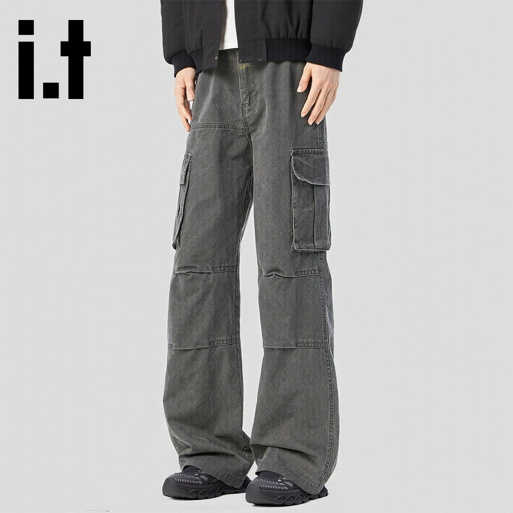 it:CHOCOOLATE潮流工装休闲阔腿裤男2025秋季新款百搭宽松时尚潮