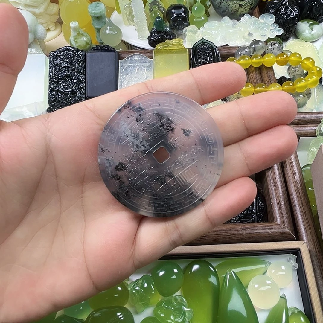未镶嵌岫玉吊坠(不含链)大*吹