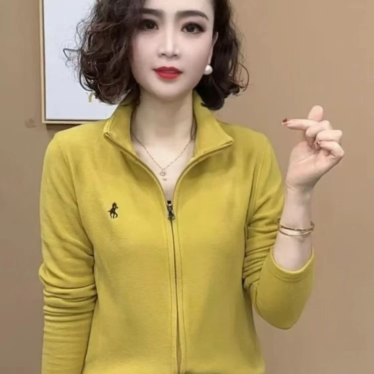 2025洋气百搭气质长袖纯色开衫显瘦长袖女上衣