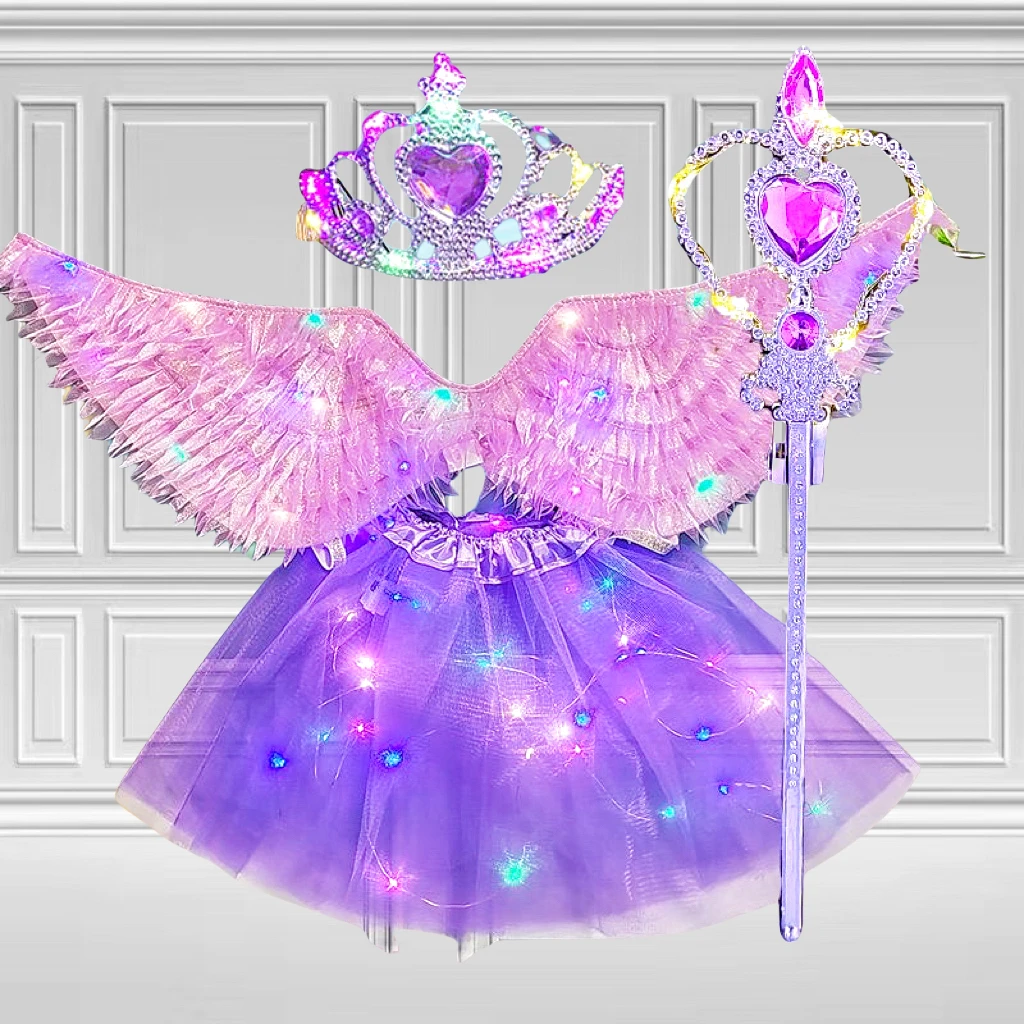 发光天使翅膀小女孩蝴蝶背饰奇妙仙子魔法棒花仙子玩具