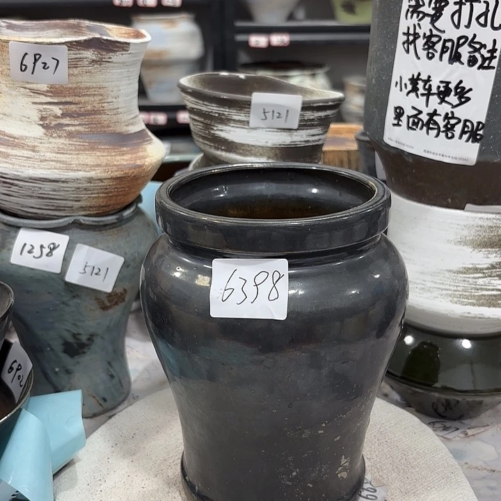 摆件有孔6398，高20，口11