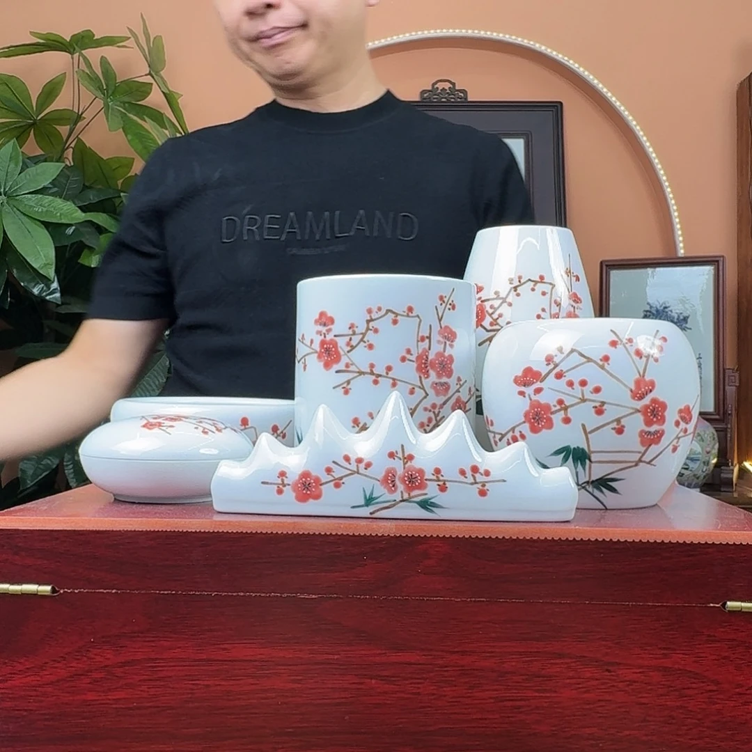 其他景德镇陶瓷手工文房六君子