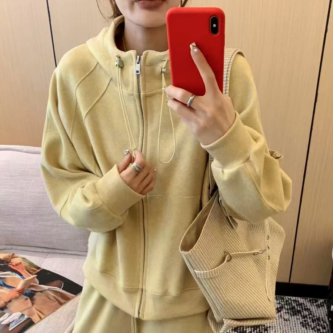 欧货～连帽，长袖拼接款卫衣，均码，百搭，显瘦