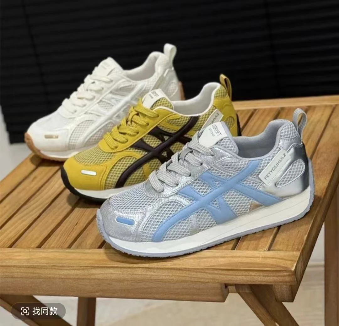 2025夏季拼色透气时尚休闲鞋鞋子软底单鞋芭蕾风舒适百搭女士XL