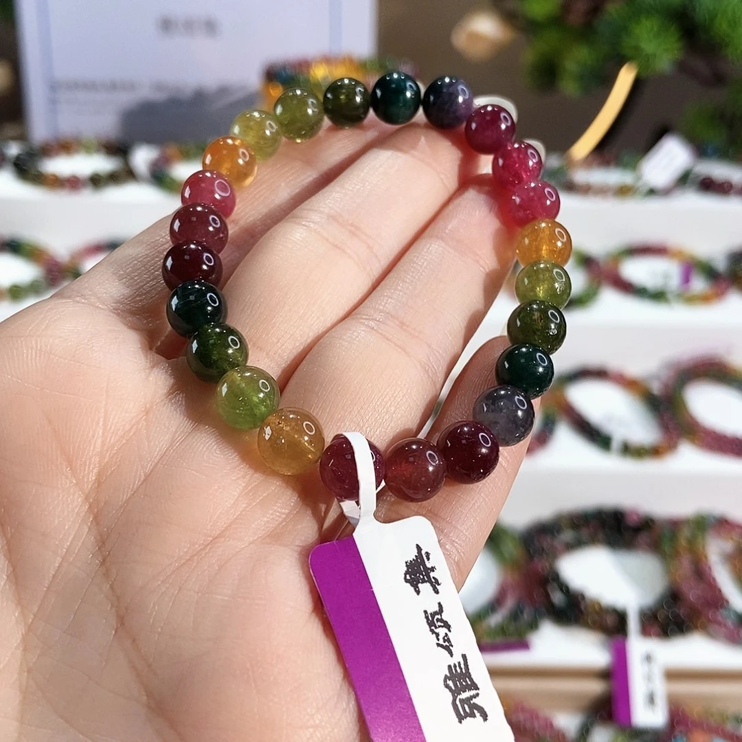 未镶嵌手链碧玺G2316素圈颜色微差