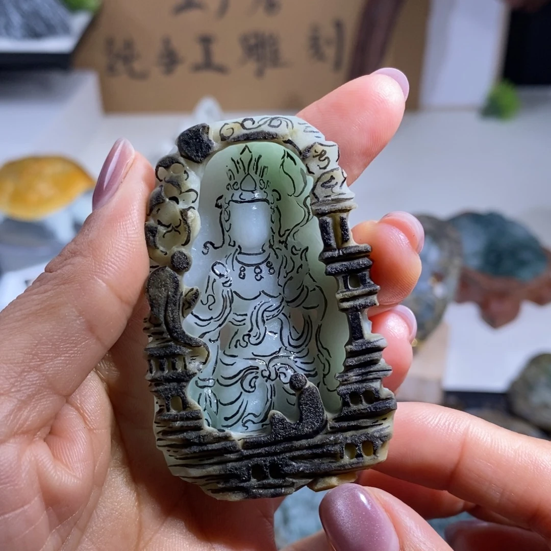 牛***牛未镶嵌定制翡翠缅甸天然A货翡翠