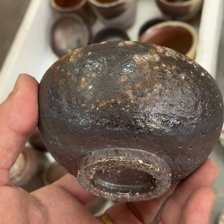 柴烧茶具茶杯大放漏