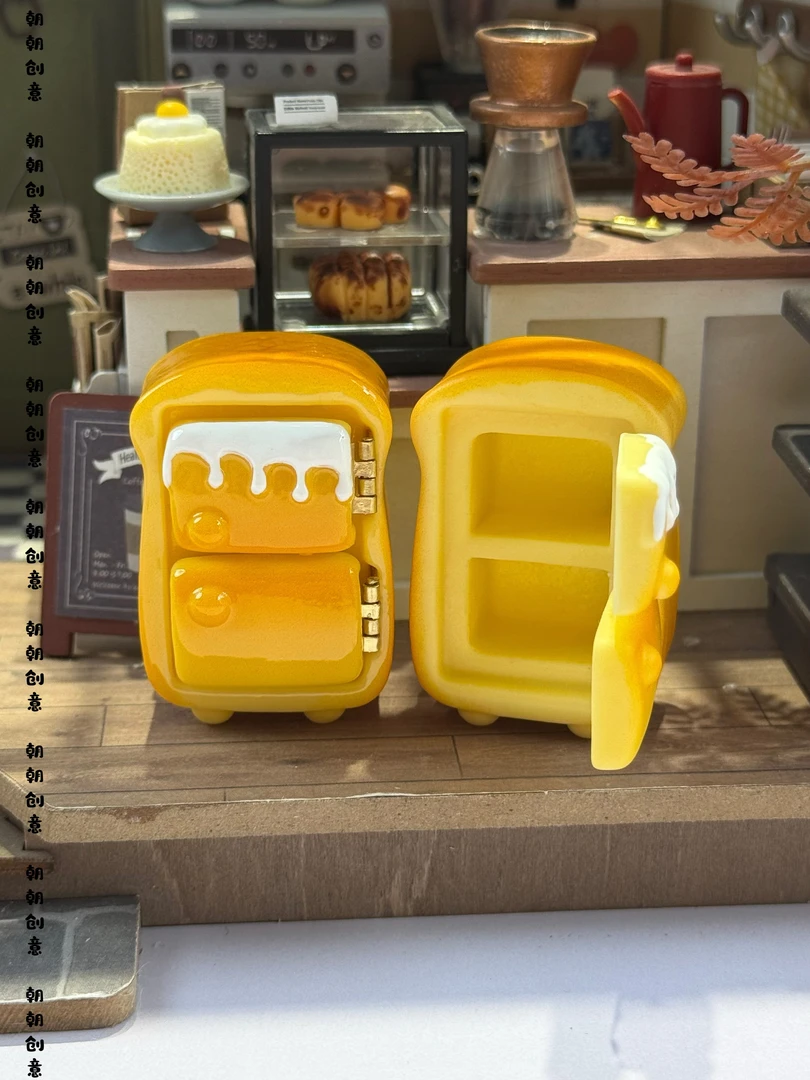 【朝朝定制】麦香童话-冰箱 树脂仿真食玩摆件DIY配件 手工创意饰品