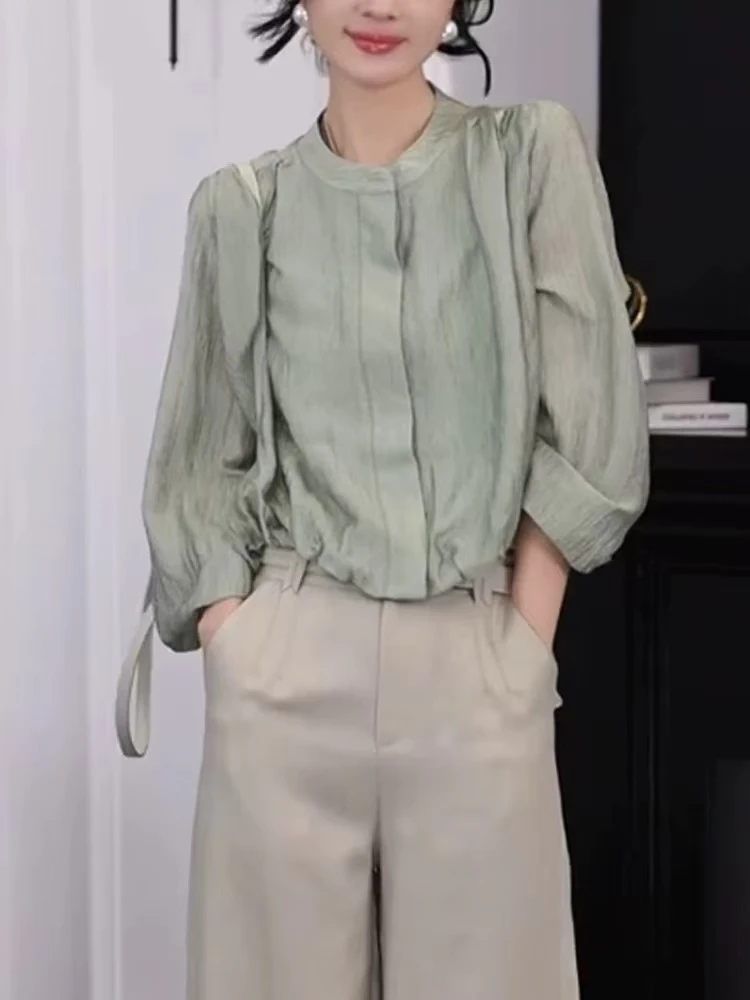 高级感长袖肌理感衬衫