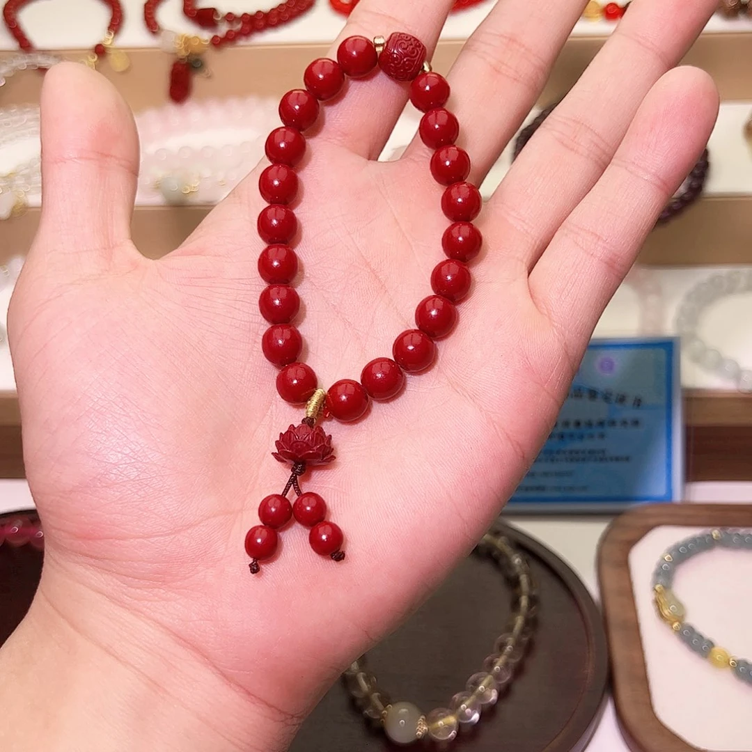 石英质玉手串未镶嵌朱砂手串