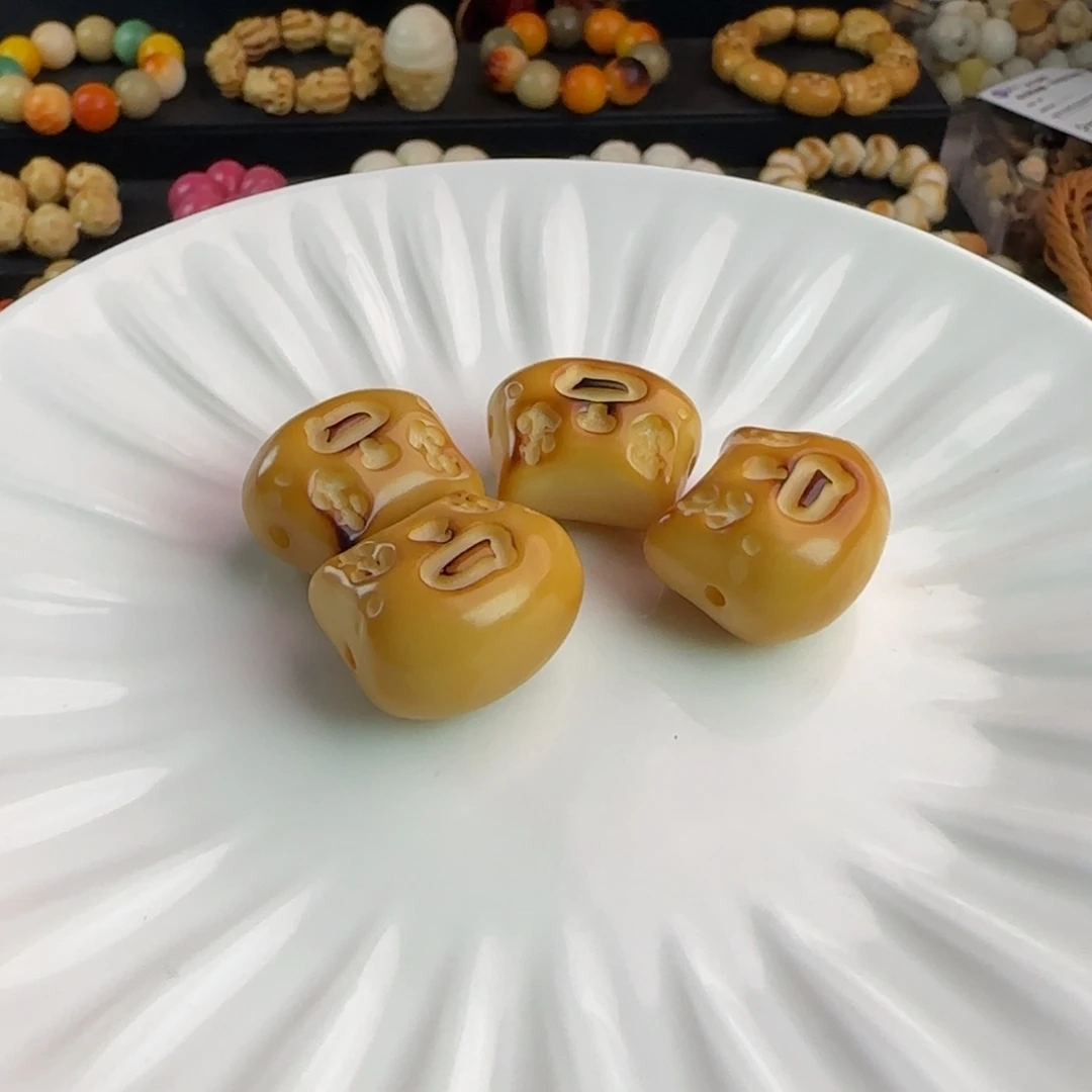 菩提根/象牙果吊坠全品炭烤美金猫4颗