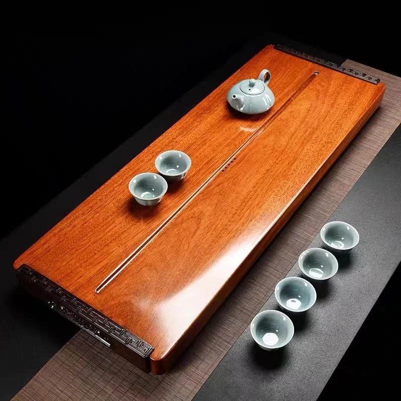 畅红花梨木茶盘（60*30*5）