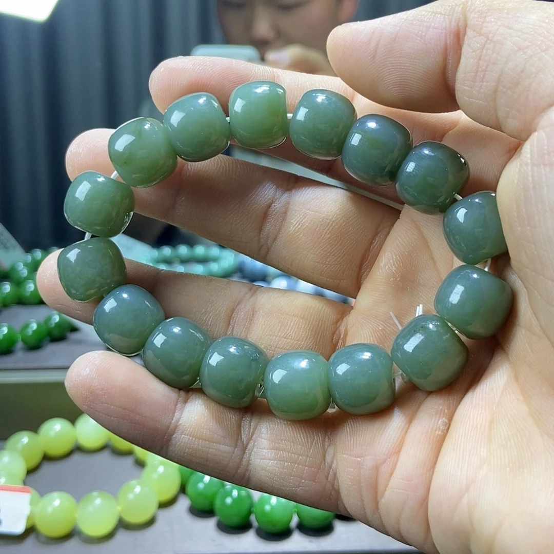 手串未镶嵌和田玉纯天然卡14新疆且末料且末蓝手串多样性发一