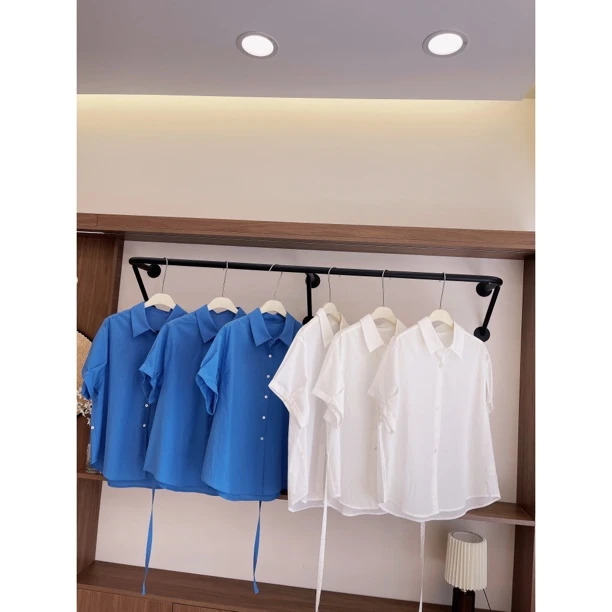 【618大促价】韩国简约百搭翻领卷边通勤气质衬衫女韩版衬衫