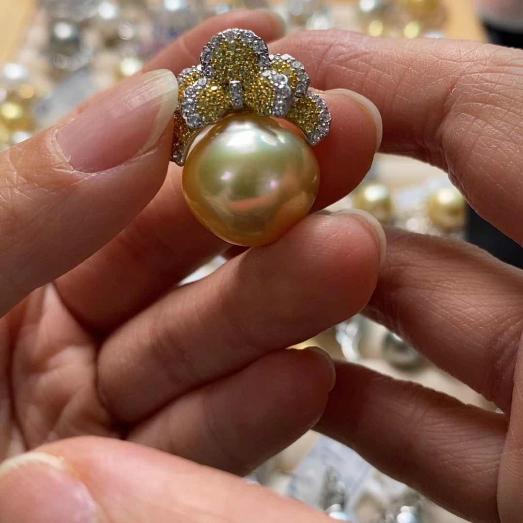 海水珍珠颈饰银S925镶嵌