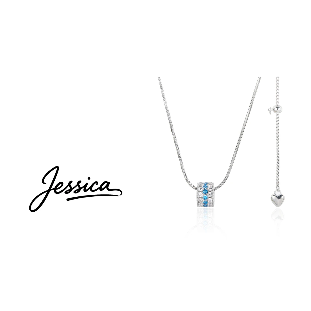 佳西卡 CNC 精工 45厘米 可抽拉 满镶路路通圆形项链（JXK880）