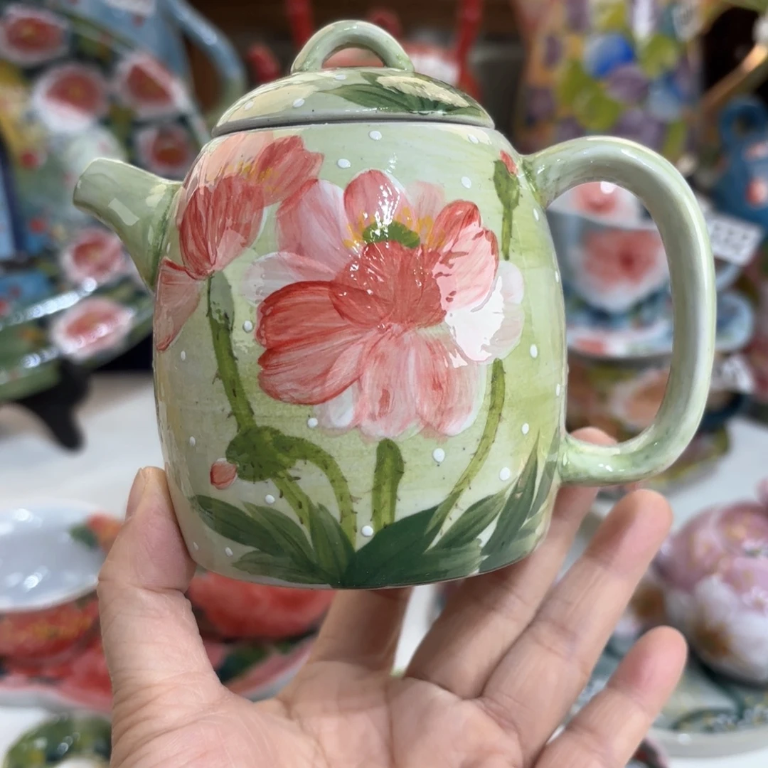 景德镇手绘高温釉下彩陶瓷茶具