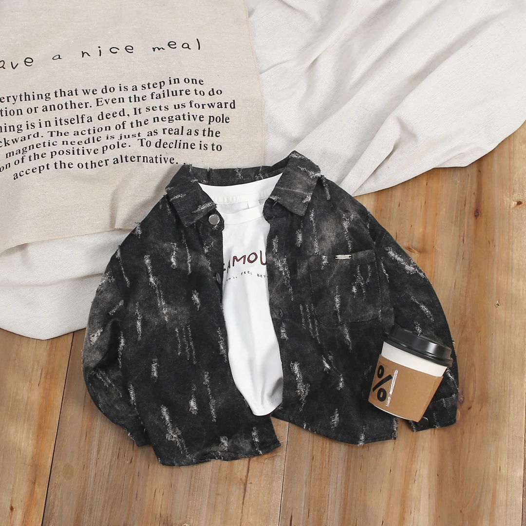 【实体店】小童8226牛仔上衣两件套