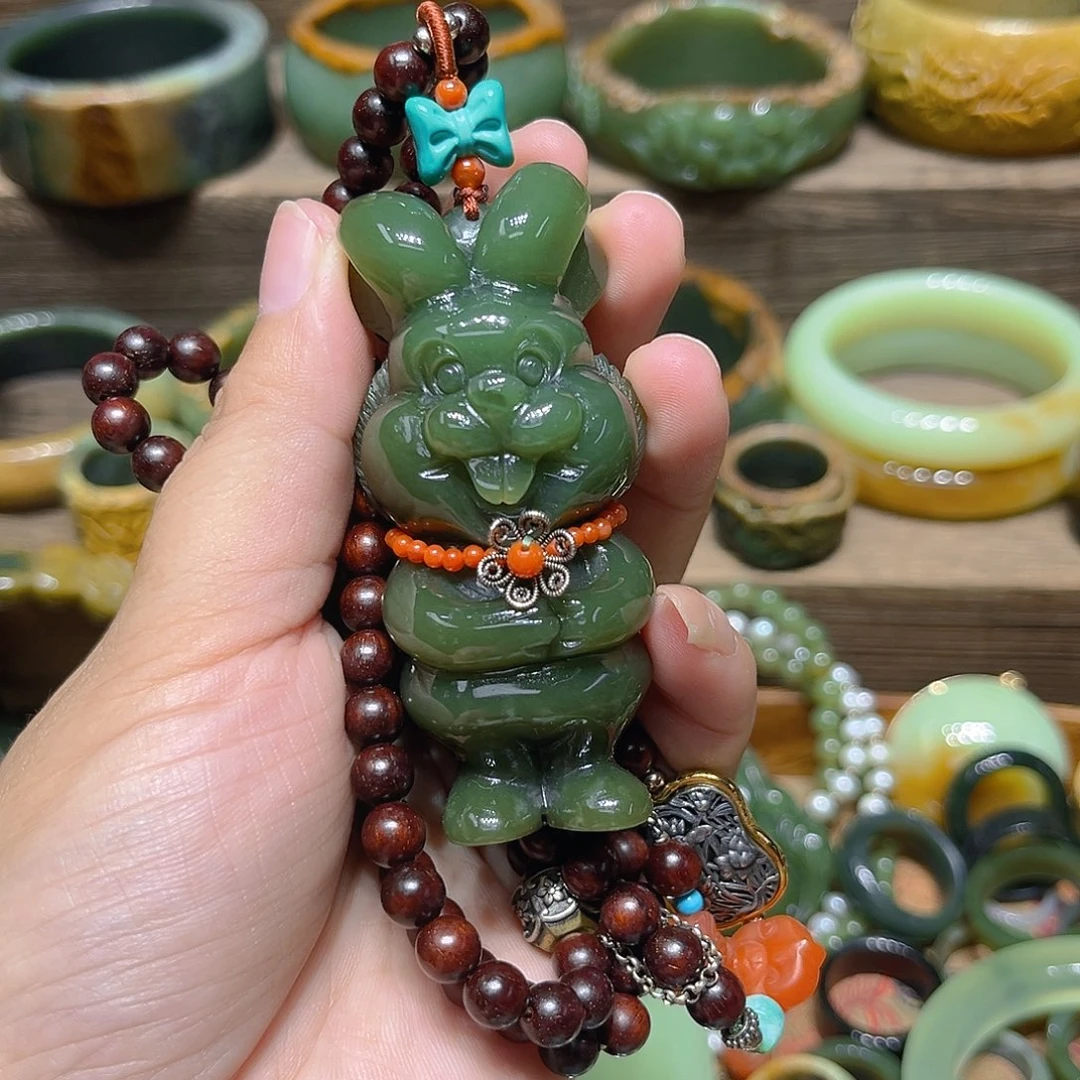 满***满岫岩老玉（透闪石质玉）手镯未镶嵌