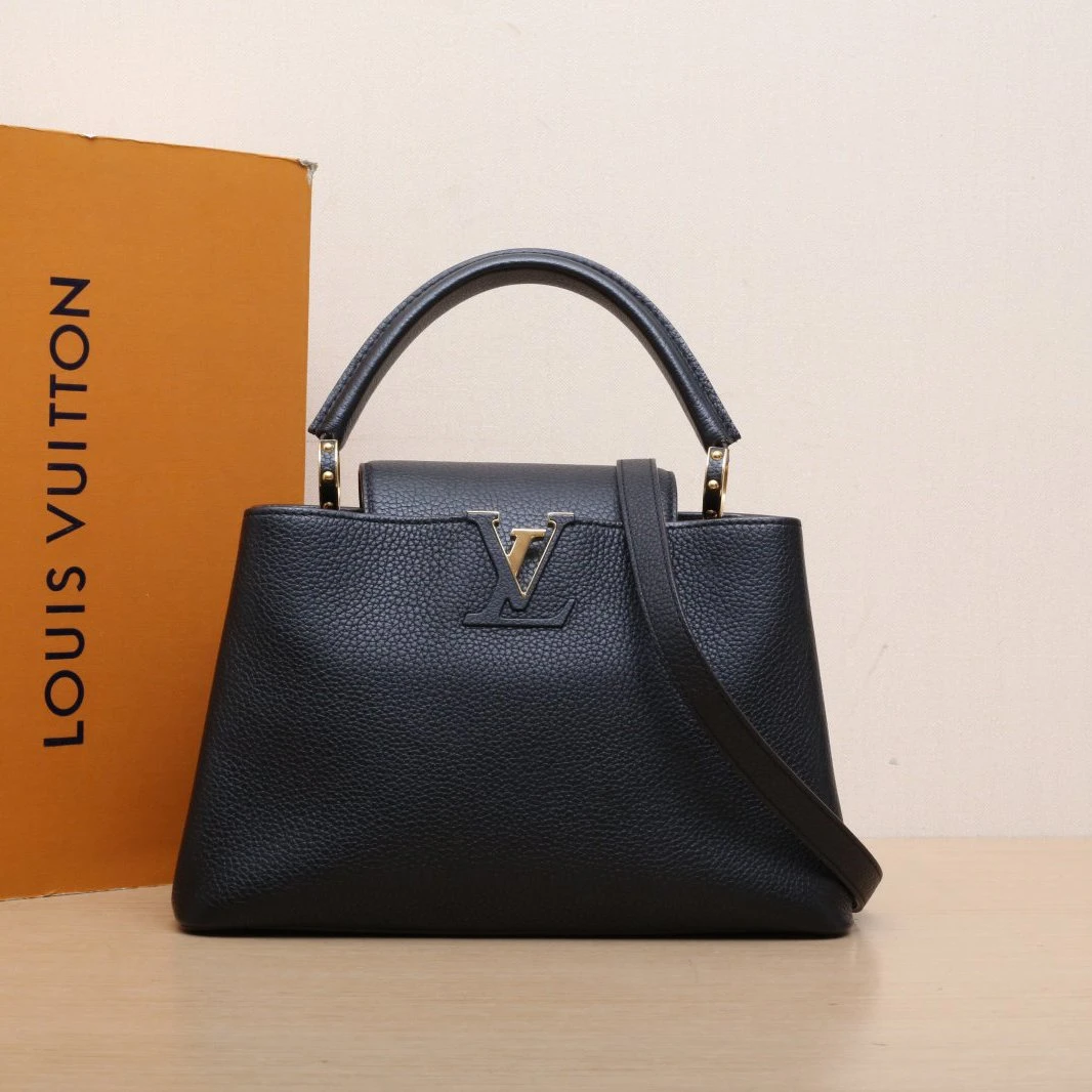 95新 LouisVuitton/路易威登 【双双】Capucines 小号 31.5 金扣