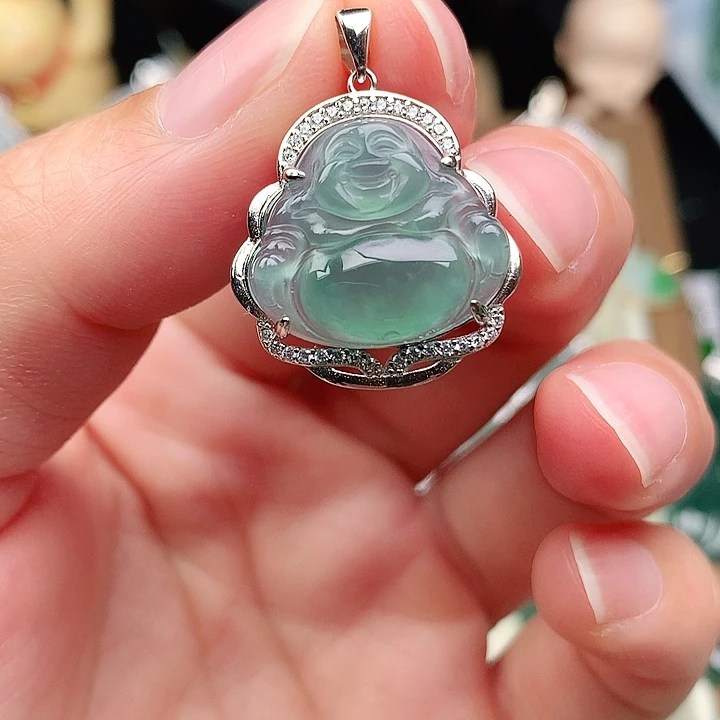 颈饰银S925镶嵌翡翠吊坠