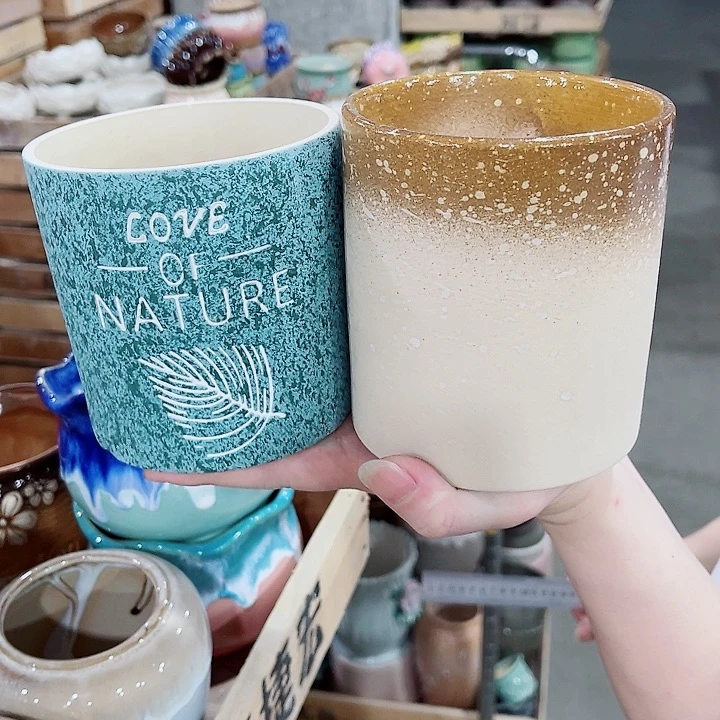 有孔，凑10元包邮陶瓷花盆发货！