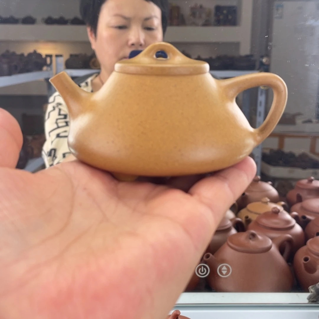 茶壶紫砂茶****哥黄金段手磨料子冶石瓢全手工150cc