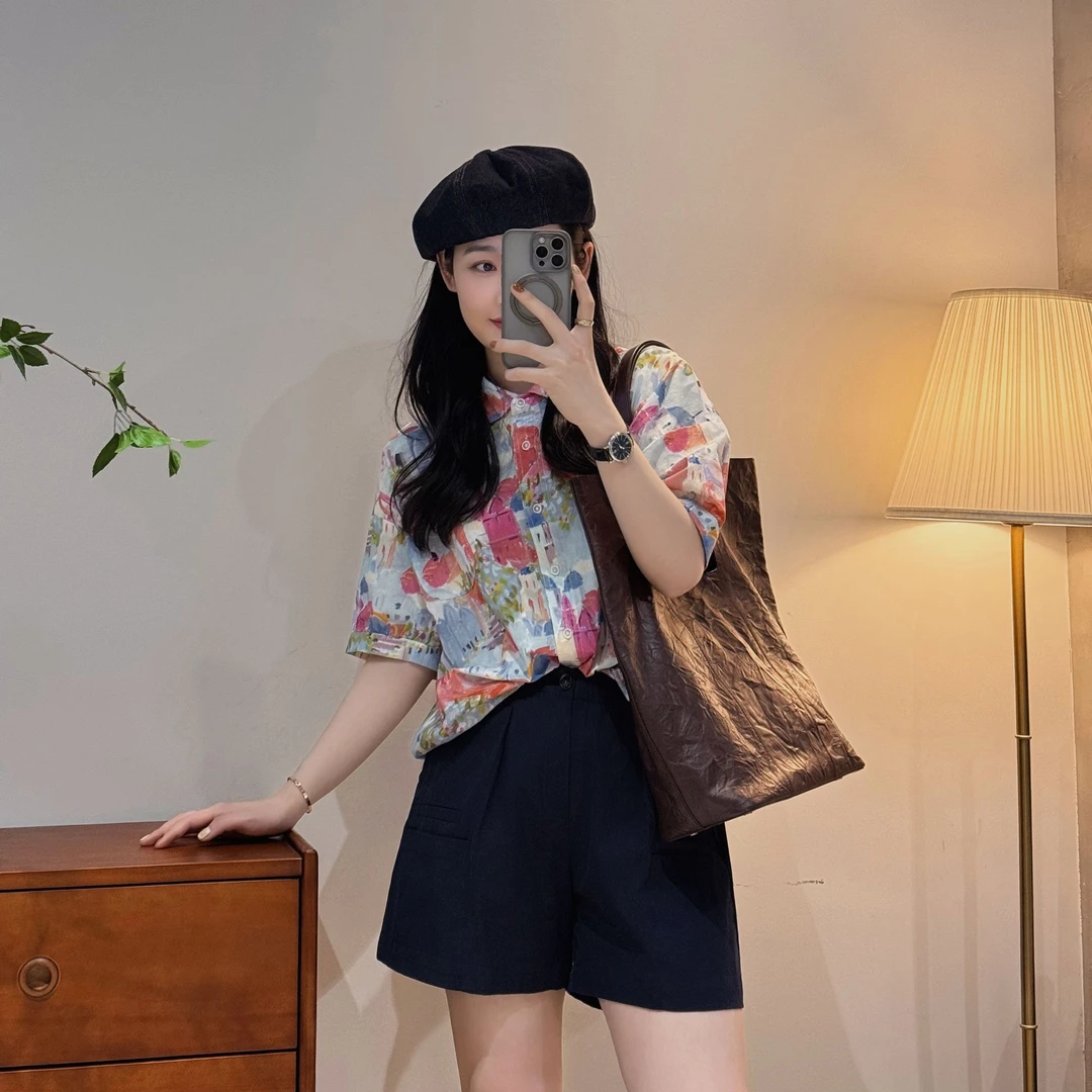 今婷衬衫女2025新款爆款洋气夏季薄款外穿小衫洋气上衣-M25212307