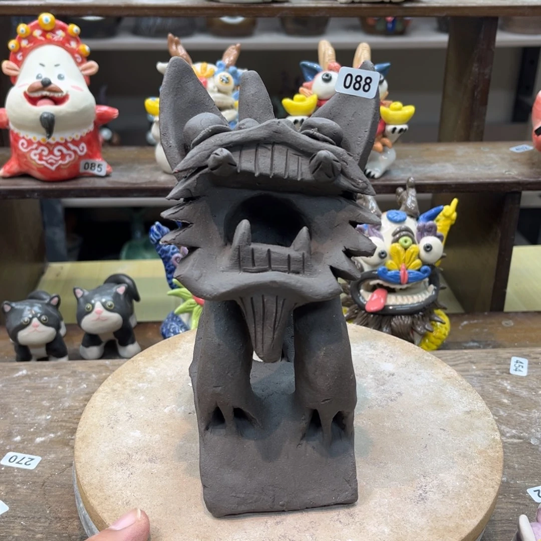 摆件纯手工抽象陶瓷摆件088