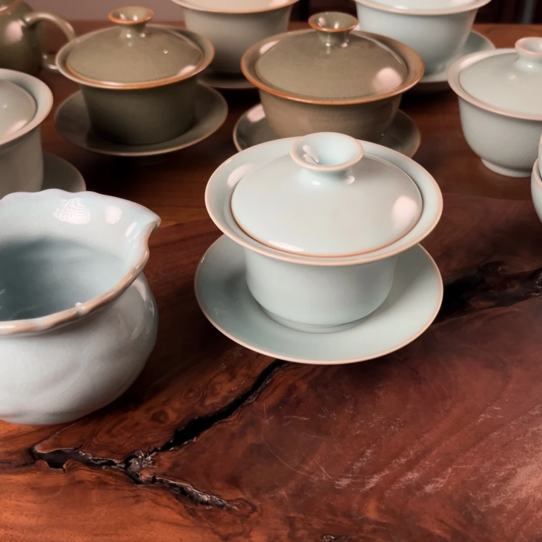 哦***豁陶杯子一盖碗 ➕三杯