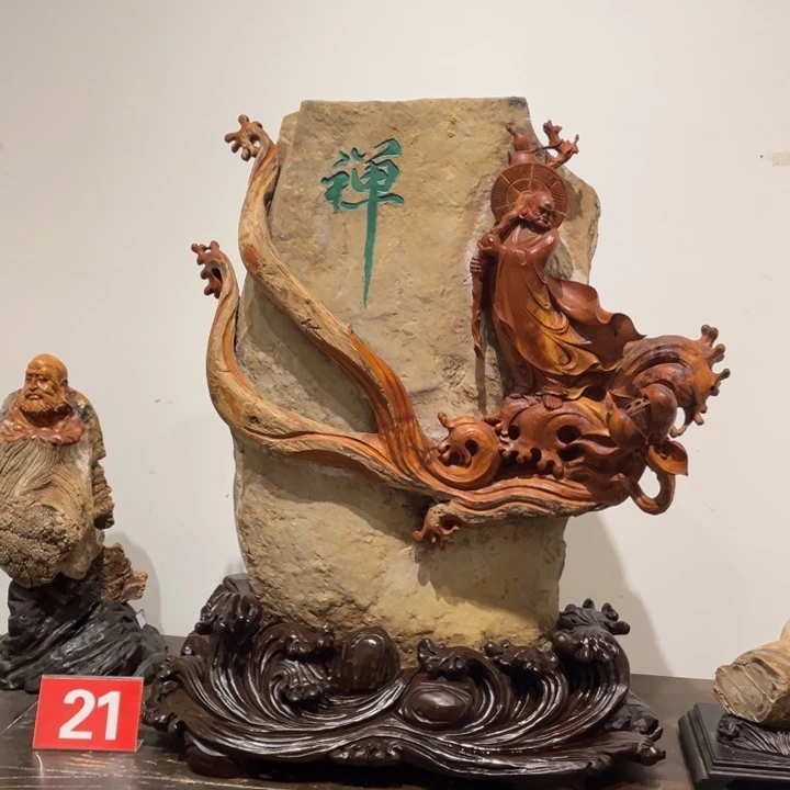 柏木（崖柏）御达哥摆件