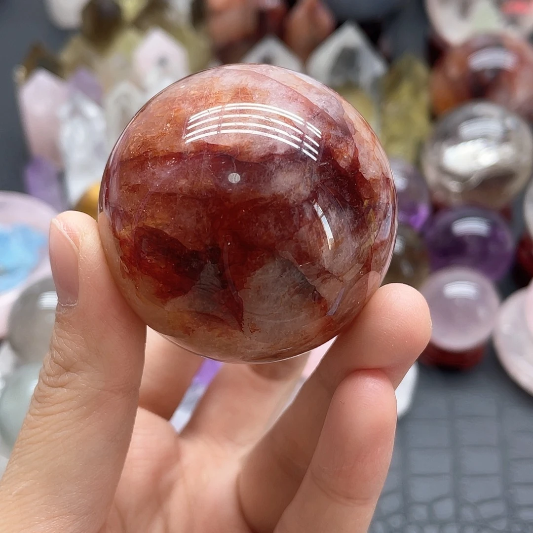 珠宝半成品水晶未镶嵌91红胶花球卡5mm