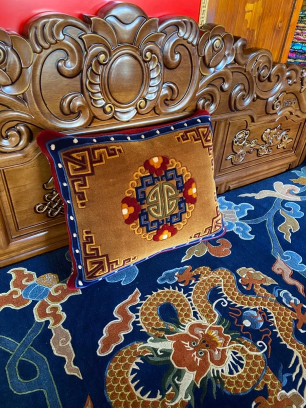 正式靠背客厅卧室吸水复古中式摆件抱枕枕头古典民族风家用