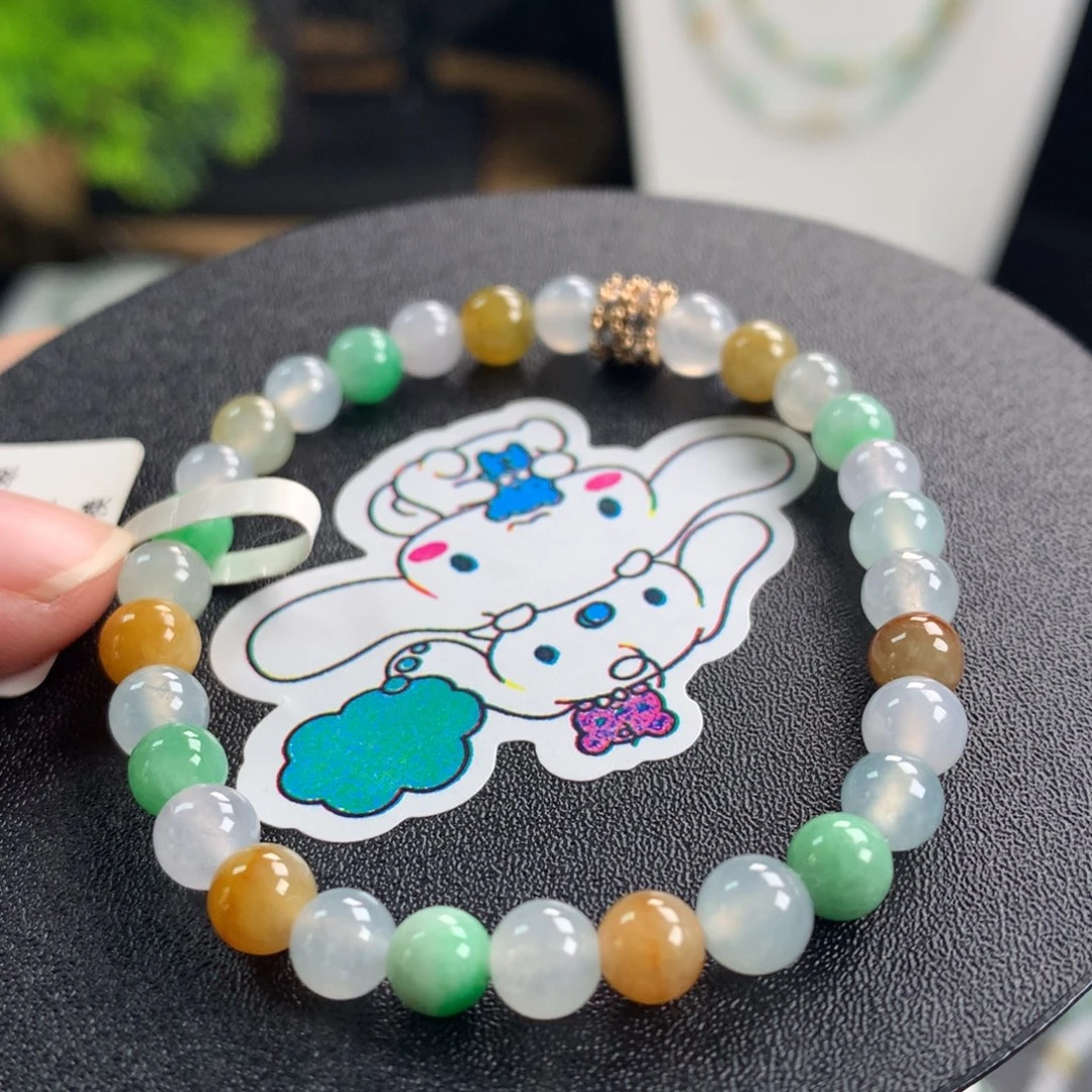 翡翠未镶嵌手链卡6