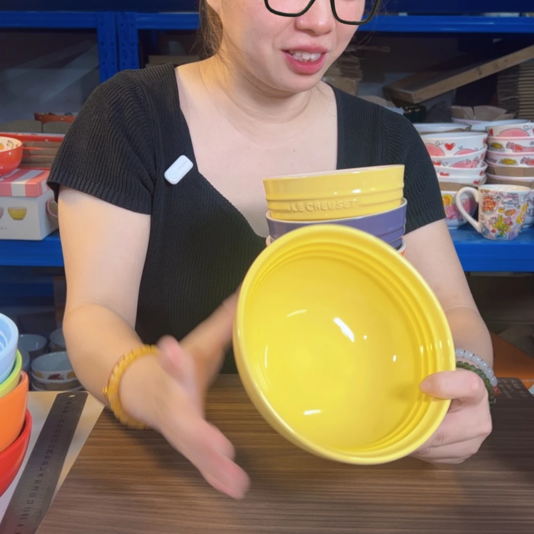 陶瓷黄色温哥华面碗