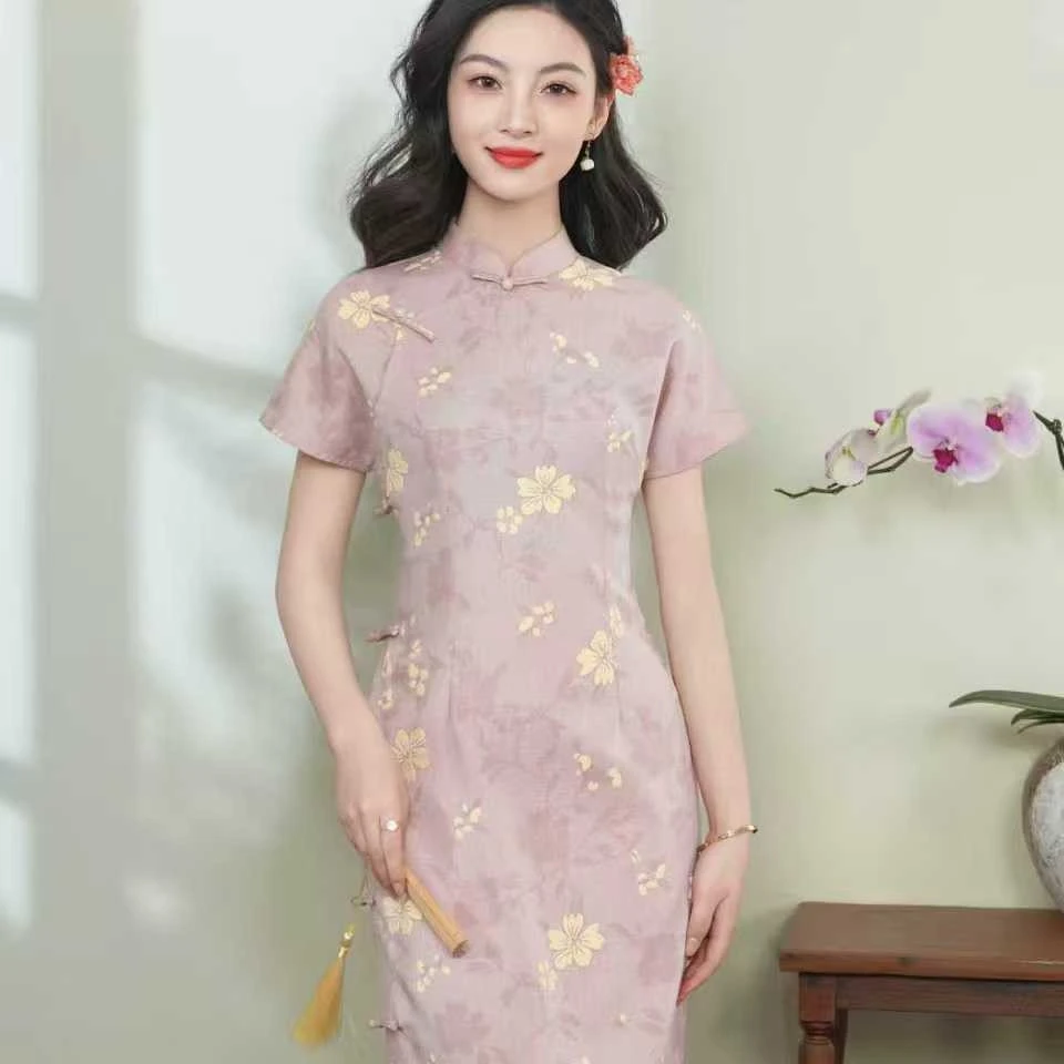 【2771 悠悠我心 紫色】显瘦气质修身优雅复古中国风旗袍